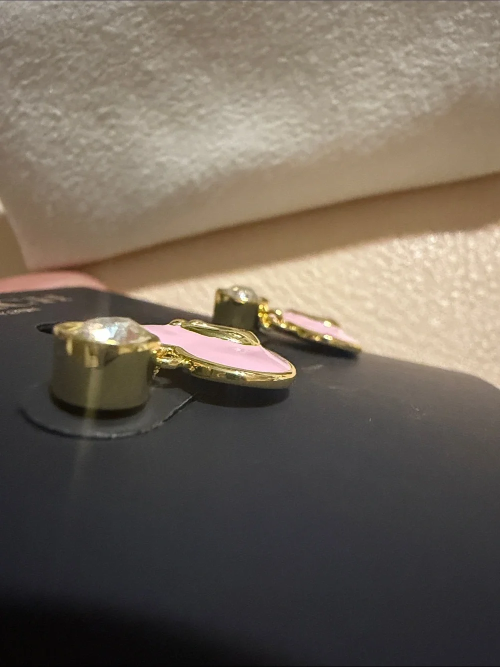 COACH Pink Signature Heart Drop Earrings (19) - Picture 3 of 4